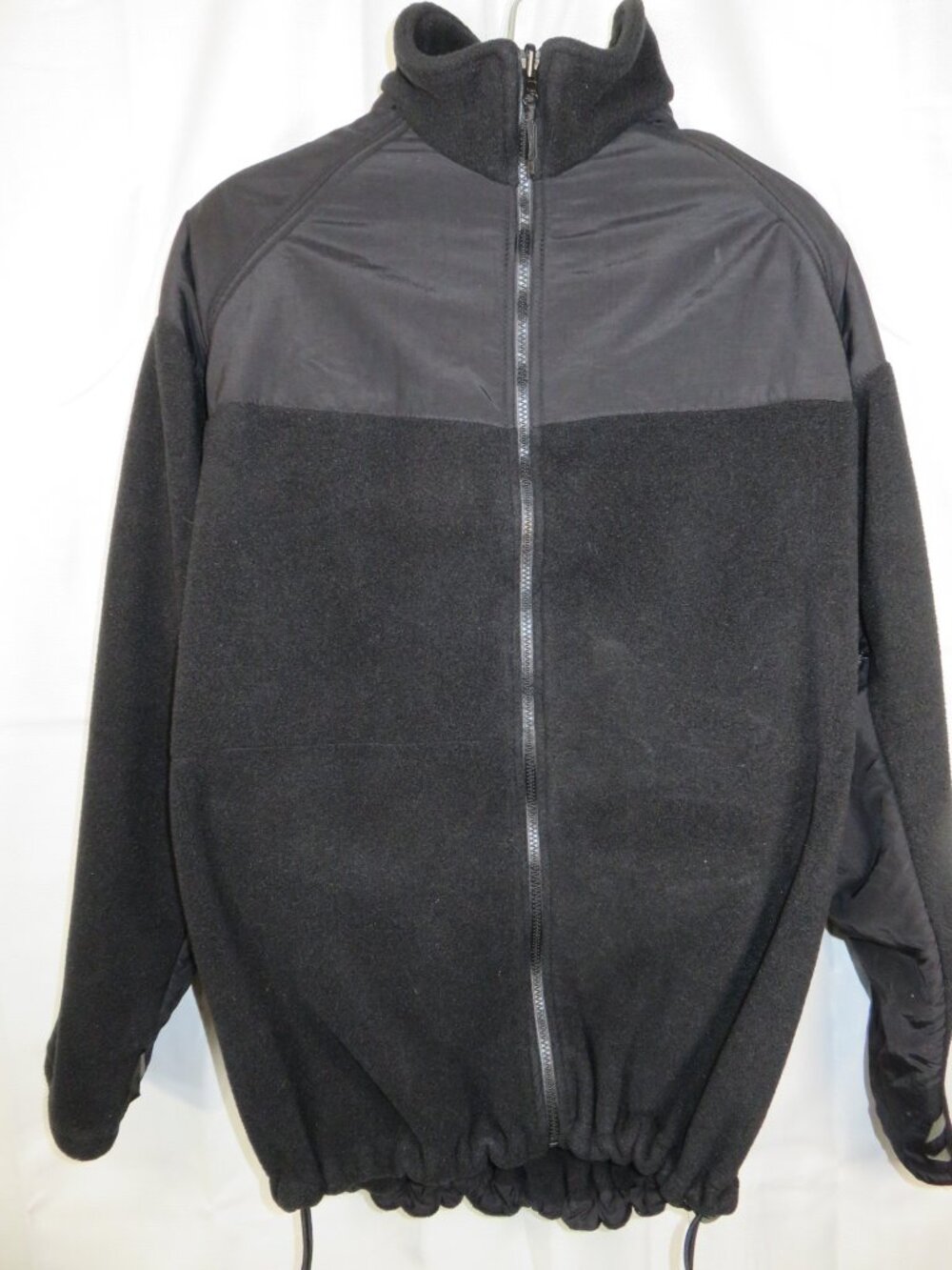 US Navy Military Fleece Parka Liner Black Full Zip Jacket L-XL SPM1C1-08-D-N005